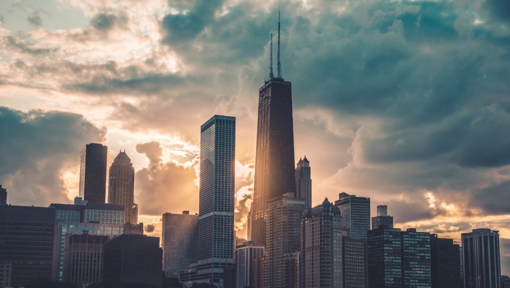 Chicago city skyline
