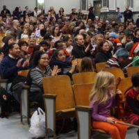 full audience listening